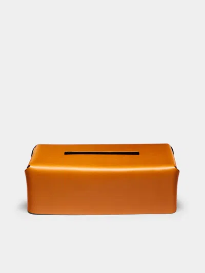 Oscar Maschera Leather Rectangular Tissue Box In Multi