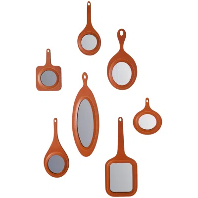 Pre-owned Oscar Maschera Specchi Mirrors Set Designed By Nestor Perkal For  In Brown