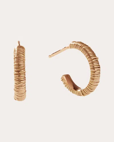 Oscar Massin Women's 18k Gold Small Filigree Hoop Earrings