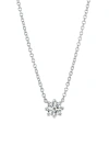Oscar Massin Women's Beaded 18k White Gold & Latitude Lab-grown Diamond Small Pendant Necklace
