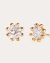 Oscar Massin Women's Lab Diamond & 18k Gold Large Beaded Stud Earrings In Gold