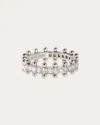 Oscar Massin Women's 18k Gold Lab-grown Diamond Beaded Ring In Silver