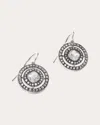 Oscar Massin Women's Lab Diamond & 18k White Gold Double Halo Drop Earrings 18k Gold In Silver