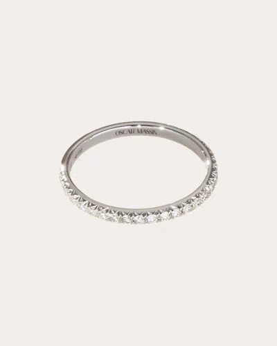 Oscar Massin Women's Liberté 18k Gold Lab-grown Diamond Pavé Ring In Silver