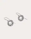 Oscar Massin Women's Lab Diamond & 18k White Gold Single Halo Drop Earrings 18k Gold In Silver