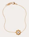 Oscar Massin Women's Lace Flower 18k Gold Lab-grown Diamond Bracelet In Gold