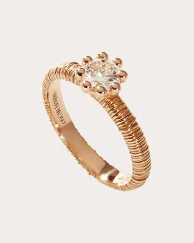 Oscar Massin Women's Medium 18k Gold Lab-grown Diamond Beaded Filigree Ring
