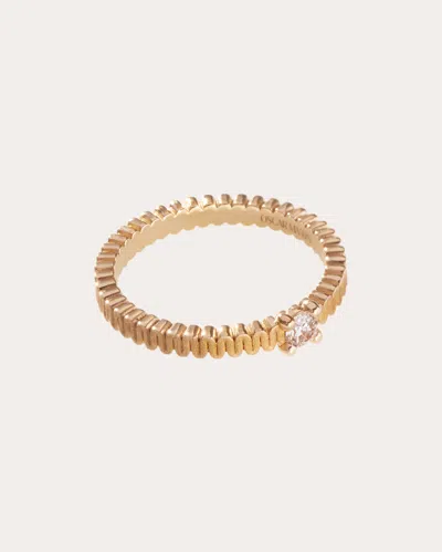 Oscar Massin Women's Ribbon 18k Gold Lab-grown Diamond Ring