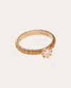 Oscar Massin Women's Small 18k Gold Lab-grown Diamond Beaded Filigree Ring In Gold