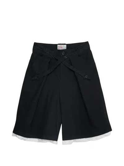Oscar Ouyang Cross Arrow Shorts In Black