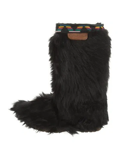 Pre-owned Oscar Sport Lace-up Boots In Black