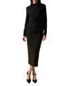 Oscar The Collection Cascada Dress In Black In Black