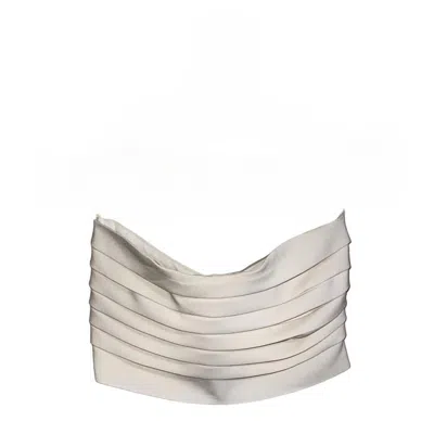 Oscar The Collection Cecco Strapless Top In Pearl In Beige