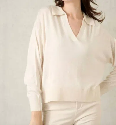 Oscar The Collection Colette Pullover In Pearl In Beige