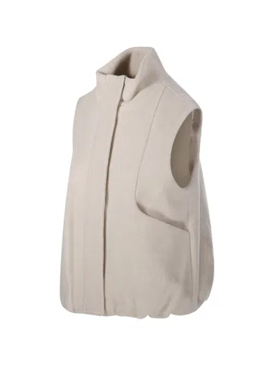 Oscar The Collection High-neck Puffer Gilet In Multi