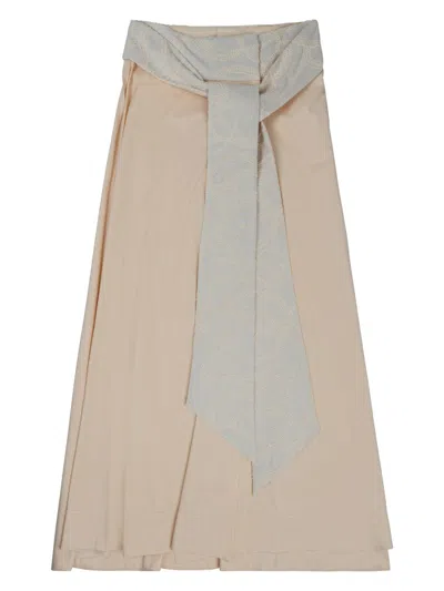 Oscar The Collection Tika Skirt In Beige