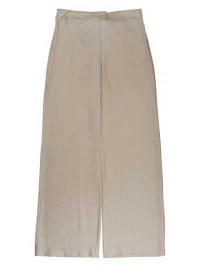 Oscar The Collection Wide-leg Trousers In Beige