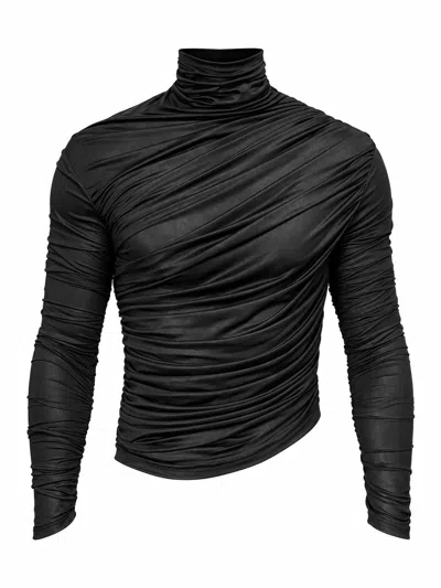 Oscarmorris Men's Caresse Black Jersey Shirt