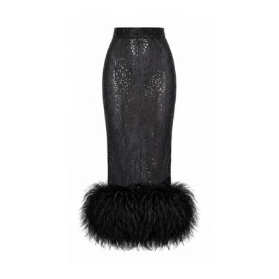 Oscarmorris Women's Bianca Black Skirt