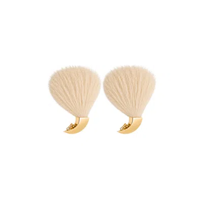 Oscarmorris Women's Neutrals Amélie Beige Earing In Sand