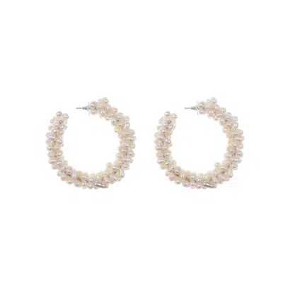 Oscarmorris Women's Neutrals Lune Earrings In Yellow