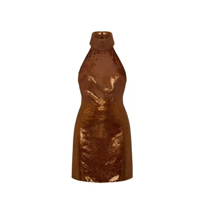 Oscarmorris Women's Rose Gold Icône Bronze Dress