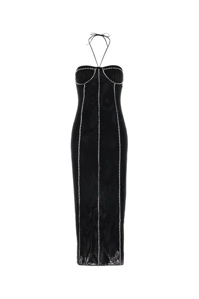 OSEREE OSEREE BLACK STRETCH TULLE DRESS