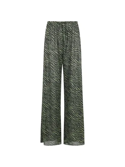 Oseree Animal-print Trousers In Black