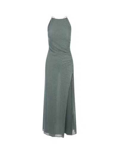 Oseree Aqua Lumiere Long Dress In Green