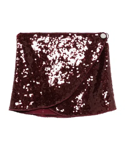OSEREE ASYMMETRIC HEM MINI SKIRT