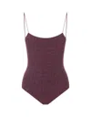 Oseree Aubergine Lumiere Maillot One-piece Swimsuit In Violett