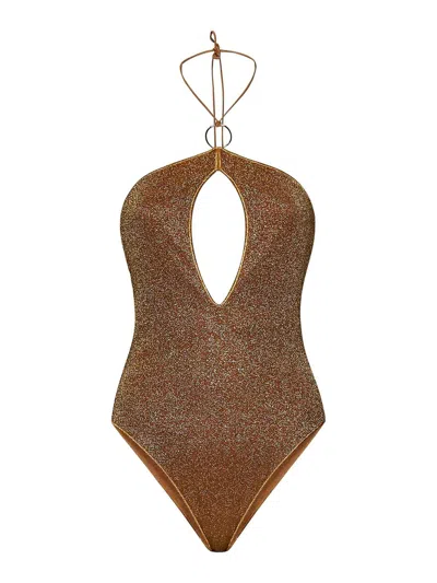 Oseree One-piece Swimsuit In Brown