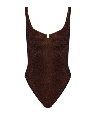 Oseree Beach Swimsuit In Brown