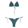 Oseree Triangle-cup Tie Bikini In Green