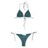 Oseree Triangle-cup Tie Bikini In Green