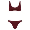 Oseree Two-piece Swimsuit In Burgundy