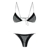 Oseree Strap Split Swimsuit Two-piece In Multicolor