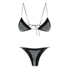 Oseree Rhinestoned Bikini In Multicolor