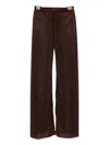 Oseree Beaded Detail Trousers In Brown