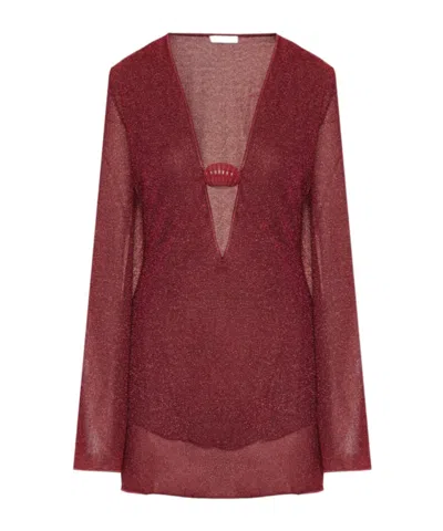 Oseree Bell Sleeve Mini Dress
