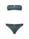 Oseree Lumiere Micro Belt Bikini Set In Blue