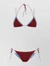 Oseree Bicolor Double Kini Lumiere In Brown