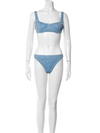 Pre-owned Oseree Bikini In Gold/metallic