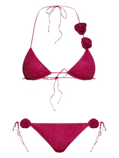 Oseree Oséree Bikini Set With Applique In Purple