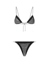 Oseree Strap Split Swimsuit Two-piece In Black