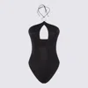 OSEREE OSÉREE BLACK LUMIERE RING MAILLOT ONE PIECE SWIMWEAR