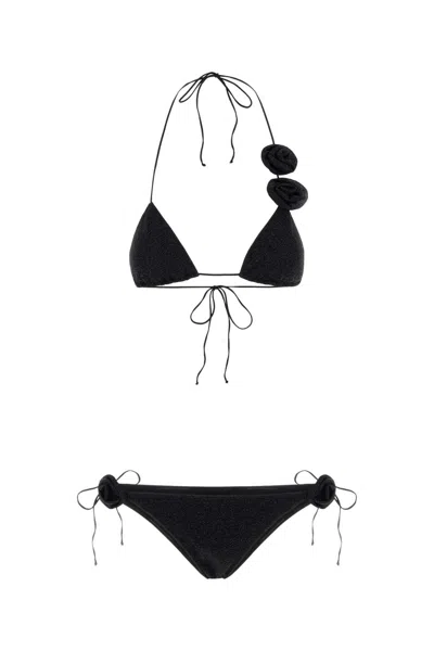 Oseree Oséree Black Nylon Blend Bikini