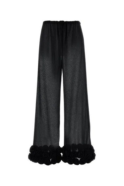 OSEREE OSEREE BLACK NYLON WIDE-LEG PANT