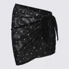 Oseree Oséree Sequinned Embellished Side Tie Cover Up In Black