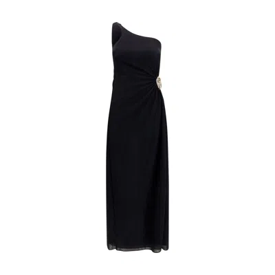 Oseree Black Polyamide Cocktail Dress